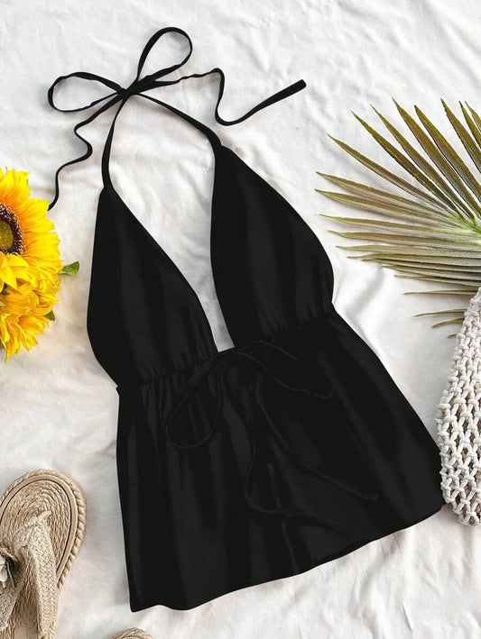 Top Halter Escote Profundo