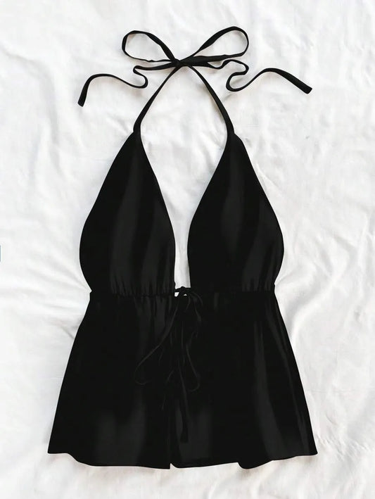 Top Halter Escote Profundo